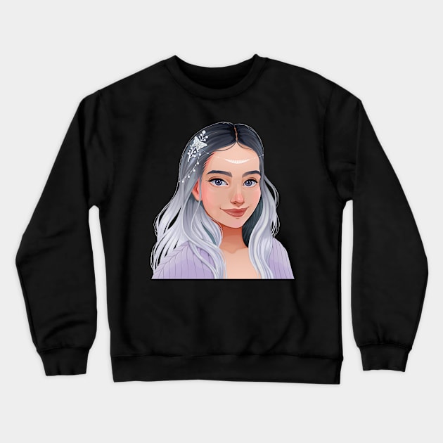 Girl Crewneck Sweatshirt by ddraw